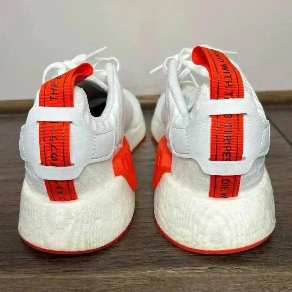 NWOB adidas NMD R2 White Core Red Two Toned- Size 8.5 Men